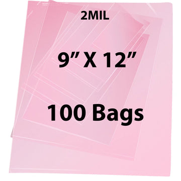 Pink Anti Static Bags 2 Mil 9" X 12" 100 Bags
